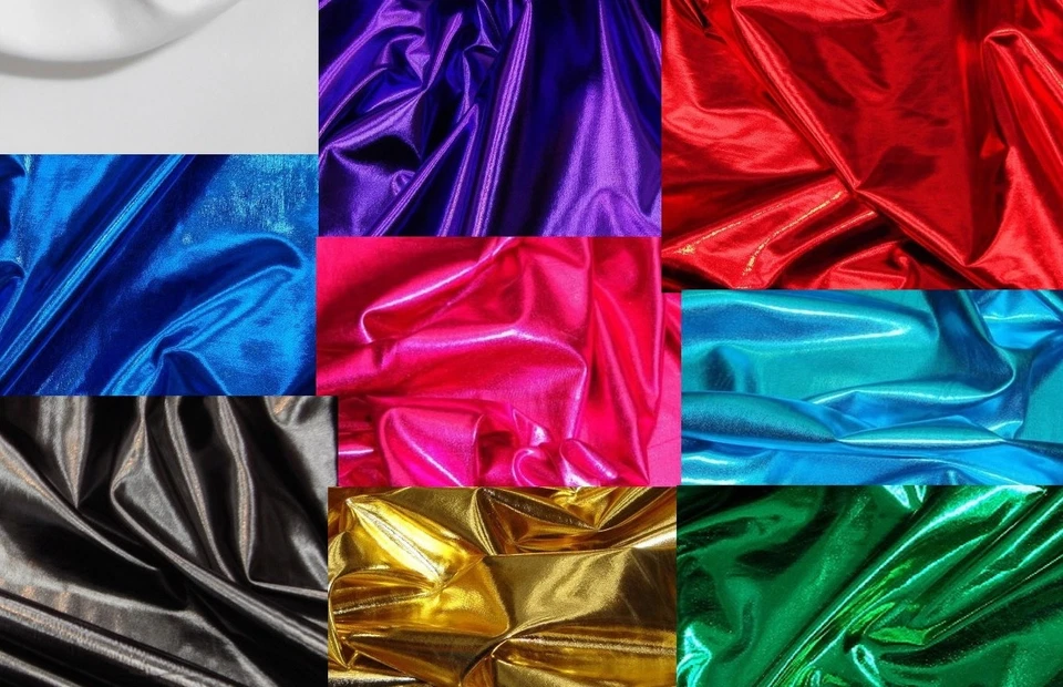 5 YARDS - Dance Swim FOIL SPANDEX COSTUME FABRIC STRETCH 58"/60" WIDTH  - Image 1 of 1