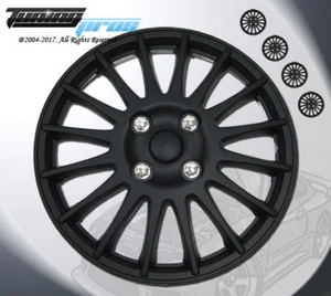 Matte Black Style 611 16 Inches Hubcap Wheel Cover Rim Skin Covers 16" Inch 4pcs - Picture 1 of 4