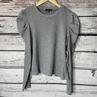 NWT 1 State Silver Gray Puff Sleeve Sweater Size Large (Measure) Nordstroms NEW!