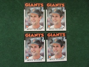 1986 Topps Traded Set Break Will Clark RC #24T Lot of (4) NR-MINT or Better - Picture 1 of 2