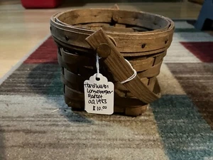Longaberger RARE 1983 Chore 6" Basket Original Dark Stain - Picture 1 of 3