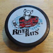 Vintage American Hockey League ALBANY RIVER RATS (AHL) InGlas Co GAME Puck