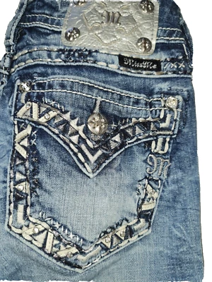 Pantalones Cortos Miss Me Pantalones Cortos Capri Jeans Talla 26 Bolsillos Cortos con Solapa Foto 1 de 4