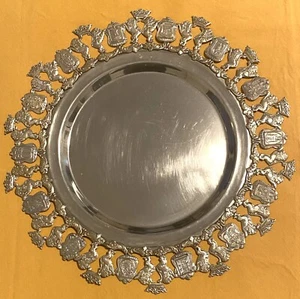 Custom Made Handcrafted Stainless Steel Tray With Cities Of Colombia - Picture 1 of 12