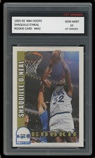 Shaquille O'Neal 1992-93 NBA Hoops 1st Graded 10 Rookie Card Orlando Magic #442
