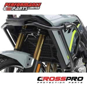 CF Moto 450 MT 2024 CrossPro Gloss Black Aluminium Crash Bars Engine Guard - Picture 1 of 5