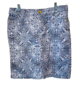 Charter Club Blue White Paisley Skort Size 6 Golf Pickleball Tennis Stretch - Picture 1 of 7