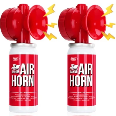 FINGIG Air Horn 1.4oz 2pcs, Loud Mini Safety Boat Air Horn Can, Sports Event Startin...