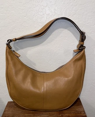 HOGAN Tan Leather Hobo Bag Purse - Image 1 of 4