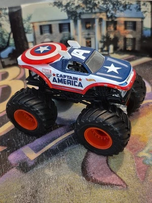 Hot Wheels Monster Jam Marvel's Captain America Monster Truck  3.5in - Image 1 of 4
