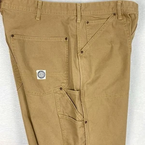 VTG Polo Jeans Company Ralph Lauren Mens 36x32 Tan Double Knee Carpenter Pants - Picture 1 of 14