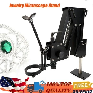 Supporto Microscopio Multidirezionale Portagioie Intarsiato per Strumenti di Microimpostazione - Foto 1 di 10