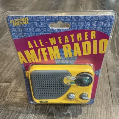 NUEVO Radio Deportiva Portátil AM-FM Marca Electro Años 80 Amarillo Todo Clima De Colección Foto 1 de 4