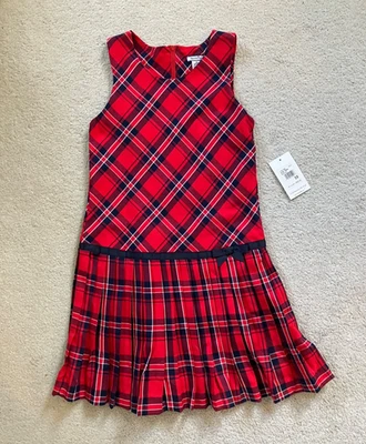 Nuevo con etiquetas Jersey Hartstrings Niñas Cuadros Rojo y Azul Marino Talla 10 Foto 1 de 3