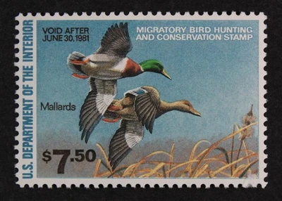 CKStamps: US Federal Duck Stamps Collection Scott#RW47 $7.50 Mint NH OG - Image 1 of 2