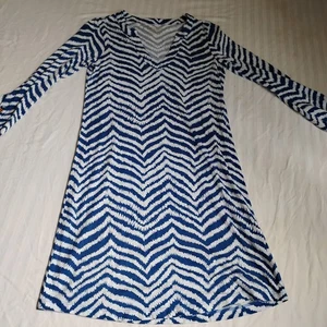 Lilly Pulitzer Dress XS A Line T Shirt Zevron Pima Cotton Preppy Beach Resort - Picture 1 of 13
