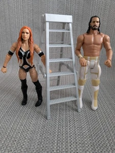 WWE Elite Collection 112 Becky Lynch Chase Variant, Seth Rollins & Ladder Figure - Picture 1 of 2