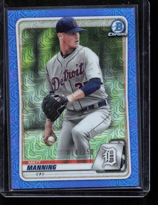 Matt Manning 2020 Bowman Chrome #BCP-229 Blue Mega Box Mojo Refractor /150 - Image 1 of 2