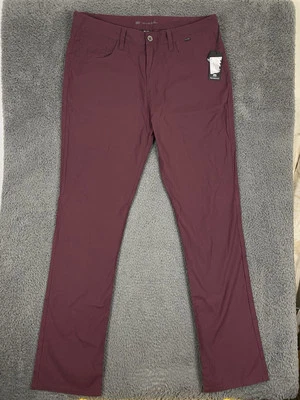 NUEVO Pantalones de Golf Chinos Travis Mathew The Trifecta, Rojo Degustación de Vino 35x34 Foto 1 de 4