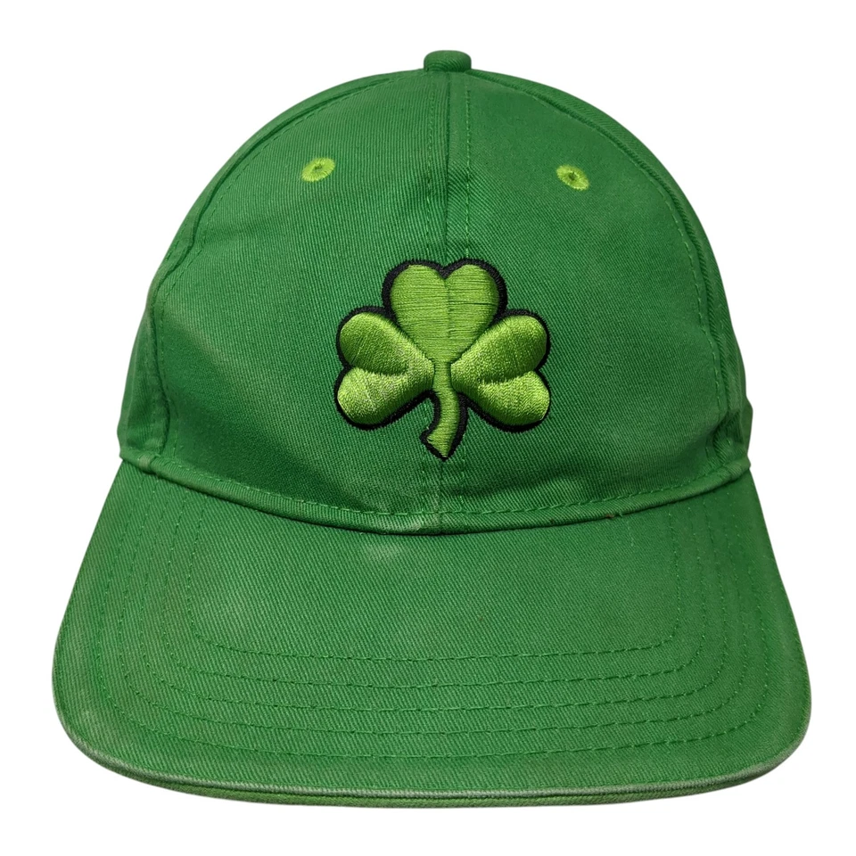 Gorra de trébol irlandés con cierre a presión verde talla única ajustable bordada agujeros ventilados Foto 1 de 4