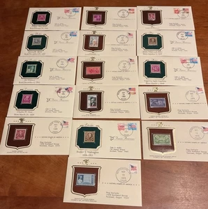 Americani famosi, francobolli storici d'America, copertine commemorative incapsulate - Foto 1 di 5