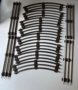 Lionel Track Lot Brown Tie 0 Gauge 027 8 Curved 4 Straight - Picture 1 of 8