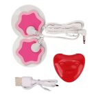 (Red)Menstrual Stop Pain Device With Electrode Patch Rechargeable USB Portable