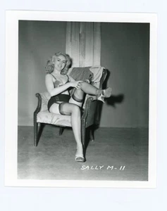 Vintage Risque Pinup Photo Sally M. 11 Irving Klaw 4X5 - Picture 1 of 2