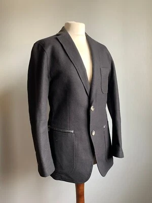 HUGO BOSS WOOL JACKET 36 blazer black unlined lightweight italian fabric summer - Image 1 of 4