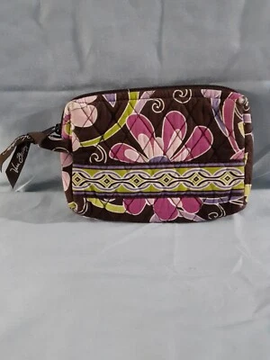 Vera Bradley~  Purple Punch Pattern~ Make-Up/ Cosmetics Bag~ Vinyl Inside - Imagem 1 de 3