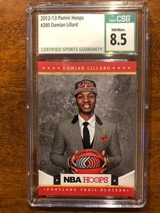 12-13 Panini Hoops Damian Lillard #280 Rookie RC CSG 8.5 NM-MT+ - Picture 1 of 2