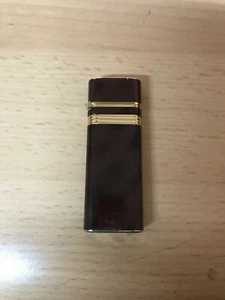 vintage gas lighter marksman brown enamel - Picture 1 of 5