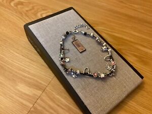 NWT Uno de 50 Silver-plated Choker/Pink/Green Crystals/Leaves/Monkey “Vine Cryst