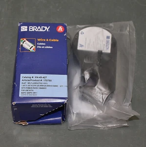 Brady Label Roll Cartridge M4-49-427, 1" x 1", B-427, Black on White, 260 Labels - Picture 1 of 6