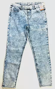 Wonder Nation Girl's Pull-On Fitted Jeggings Blue Acid Wash Size XL New With Tag - Picture 1 of 7