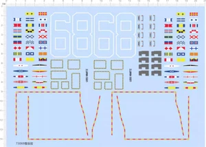 1/350 Nimitz-class aircraft carrier CVN-68 signal flags Markings Water Decal - Picture 1 of 1