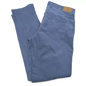 $170 Peter Millar Superior Soft Star Dust Blue Corduroy Pants Mens Size 34 - Picture 1 of 11