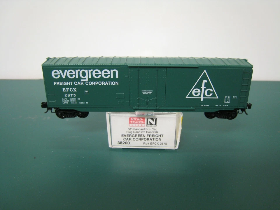 Micro-Trains N scale Evergreen 50' plug door boxcar #2875 - Image 1 of 1