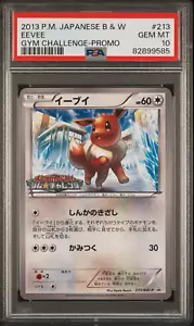 PSA 10 Eevee Gym Challenge Promo 213/BW-P Japanese Pokemon Card 2013 - Picture 1 of 2