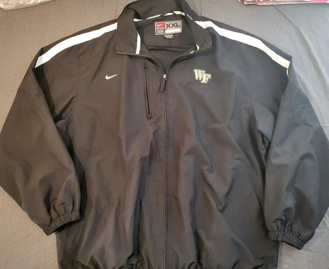 Nike Team Wake Forest Warm Up full zip Jacket Windbreaker Size XXL Cover