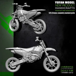 Kit modellini moto da cross 1/35 125 non verniciati modello YuFan smontato - Foto 1 di 3