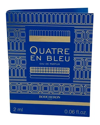 Mini frasco de muestra de viaje Boucheron Quatre En Bleu 0,06 oz 2 ml eau de parfum spray Foto 1 de 4