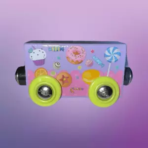 Vehículo de madera J'adore Grand Tube BFF Princess Train púrpura Donut Car B23 - Imagen 1 de 7