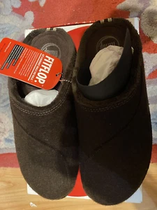 Zuecos FitFlop Gogh fieltro marrón chocolate - Reino Unido 6 - UE 39 - Nuevos con caja - Imagen 1 de 4