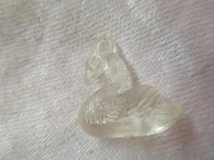 Vintage plastic Gumball Cracker Jack Prize clear Swan - Picture 1 of 2