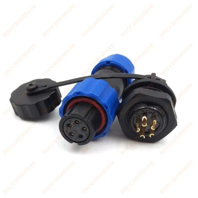 SD13 5PIN Waterproof Panel Mount Circular Aviation Cable Connector IP68 - Image 1 of 4