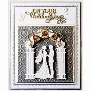 ON YOUR WEDDING Days Metal Cutting Die , Scrapbook , Embossing , DIY. K 44 - Picture 1 of 3
