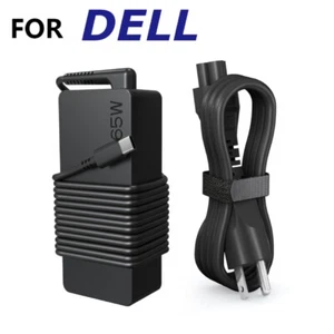 65W USB C Laptop Charger for Dell XPS and Latitude 3340 3440 3540 5400 5410 5420 - Picture 1 of 8