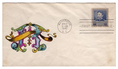 #877 Walter Reed Scientist Famous American 1940 FDC - Hand-drawn Hodapp ACE - Image 1 of 2