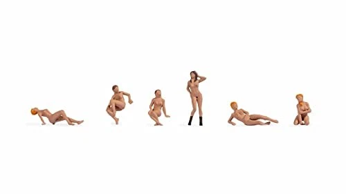 Noch 36949 N Scale Nude Female Models pkg(6) - Image 1 of 1